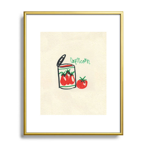 adrianne capricorn tomato Metal Framed Art Print