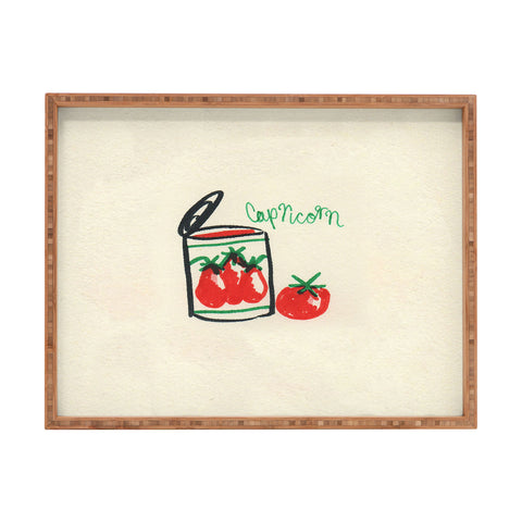 adrianne capricorn tomato Rectangular Tray