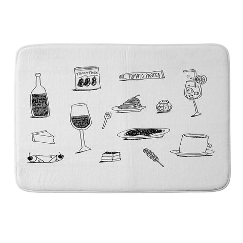 adrianne dinner dessert Memory Foam Bath Mat