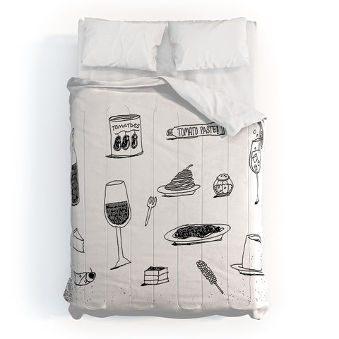 adrianne dinner dessert Comforter