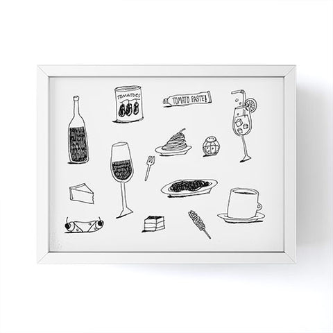 adrianne dinner dessert Framed Mini Art Print