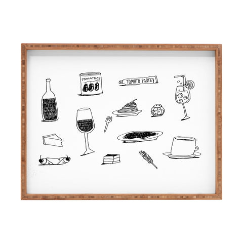 adrianne dinner dessert Rectangular Tray