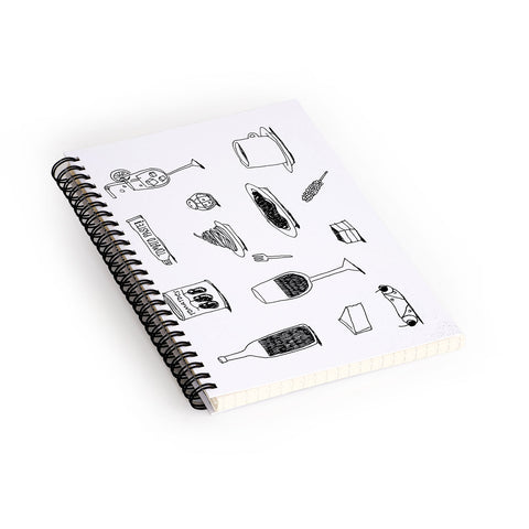 adrianne dinner dessert Spiral Notebook