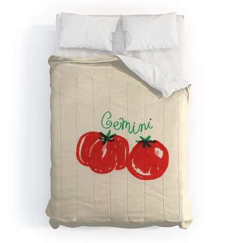 adrianne gemini tomato Comforter