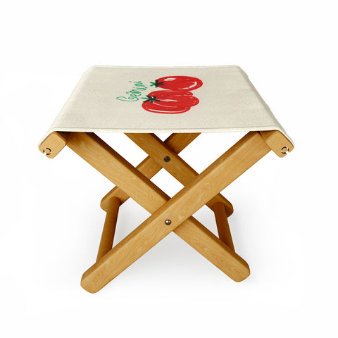 adrianne gemini tomato Folding Stool