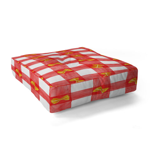 adrianne Gingham Pasta Floor Pillow Square