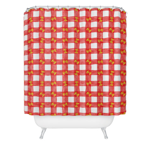 adrianne Gingham Pasta Shower Curtain