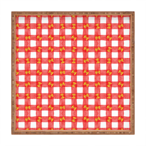 adrianne Gingham Pasta Square Tray