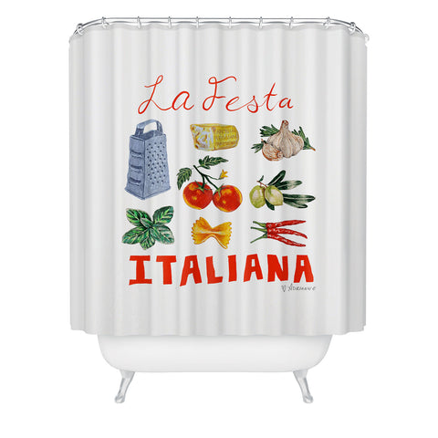 adrianne La Festa Italiana Shower Curtain