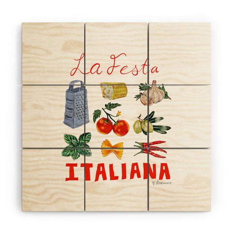 adrianne La Festa Italiana Wood Wall Mural