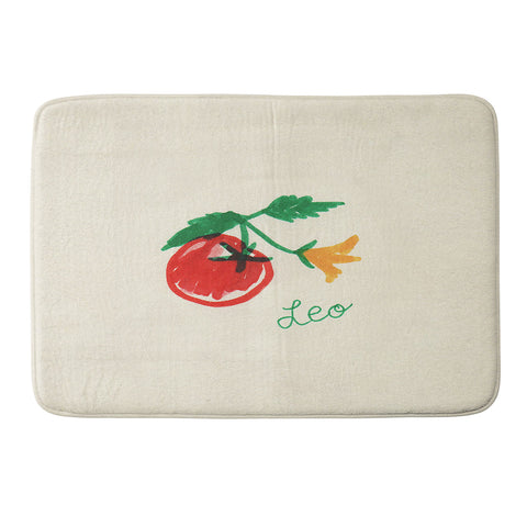 adrianne leo tomato Memory Foam Bath Mat