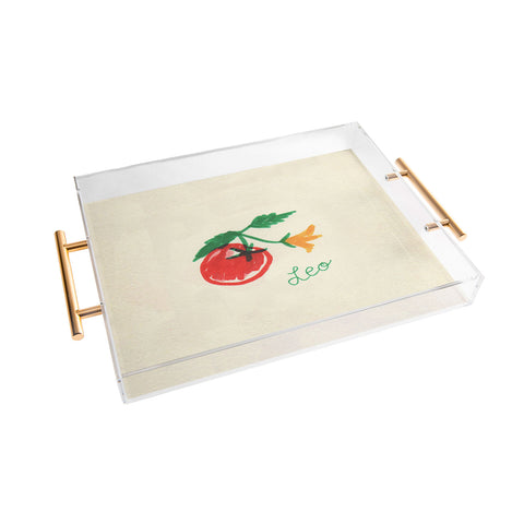 adrianne leo tomato Acrylic Tray
