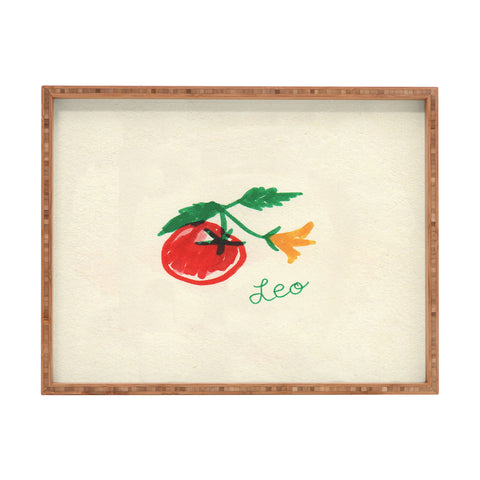 adrianne leo tomato Rectangular Tray