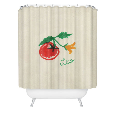 adrianne leo tomato Shower Curtain