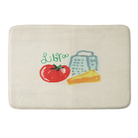 adrianne libra tomato Memory Foam Bath Mat