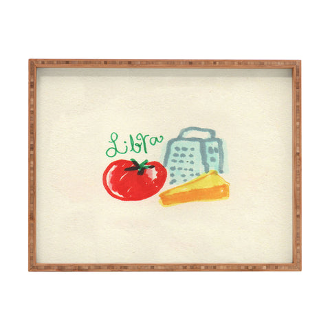 adrianne libra tomato Rectangular Tray