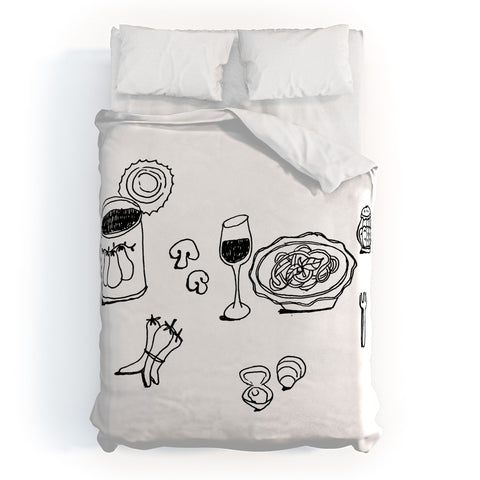 adrianne pasta night 1 Duvet Cover