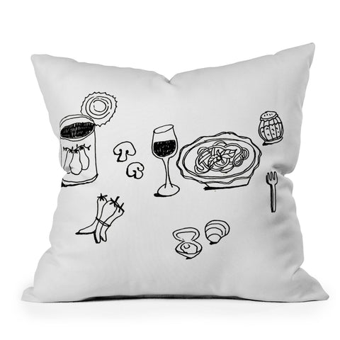 adrianne pasta night 1 Throw Pillow