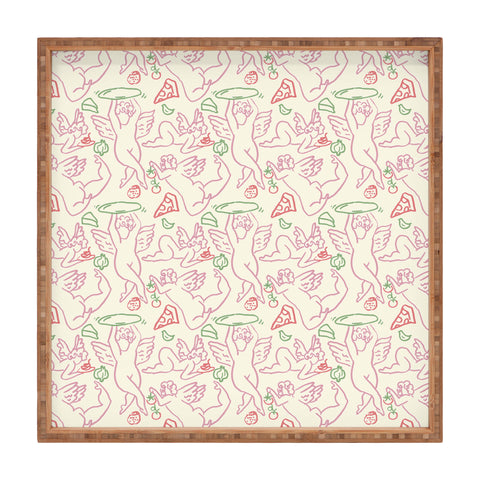 adrianne PIZZA CHERUBS Square Tray