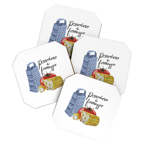 adrianne Pomodoro e Formaggio Coaster Set