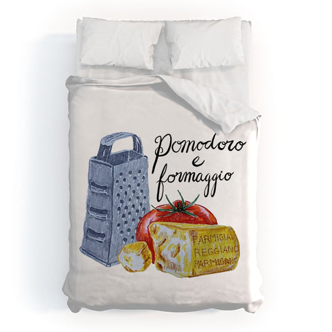 adrianne Pomodoro e Formaggio Duvet Cover