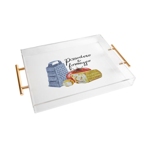 adrianne Pomodoro e Formaggio Acrylic Tray