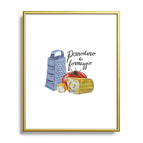 adrianne Pomodoro e Formaggio Metal Framed Art Print