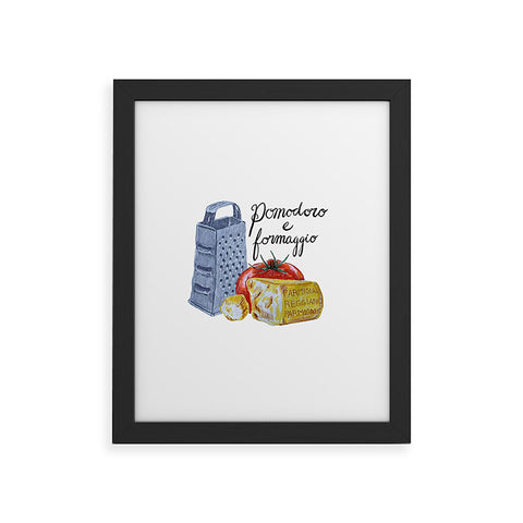 adrianne Pomodoro e Formaggio Framed Art Print
