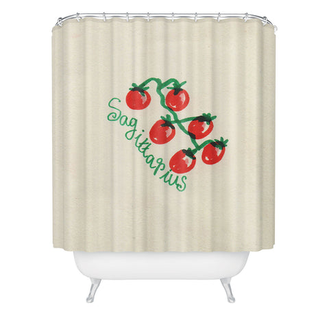 adrianne sagittarius tomato Shower Curtain