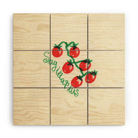 adrianne sagittarius tomato Wood Wall Mural