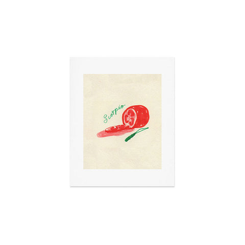 adrianne scorpio tomato Art Print