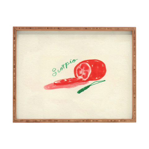 adrianne scorpio tomato Rectangular Tray