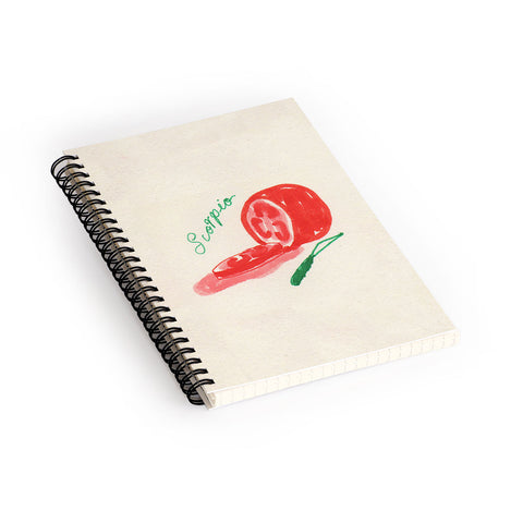 adrianne scorpio tomato Spiral Notebook