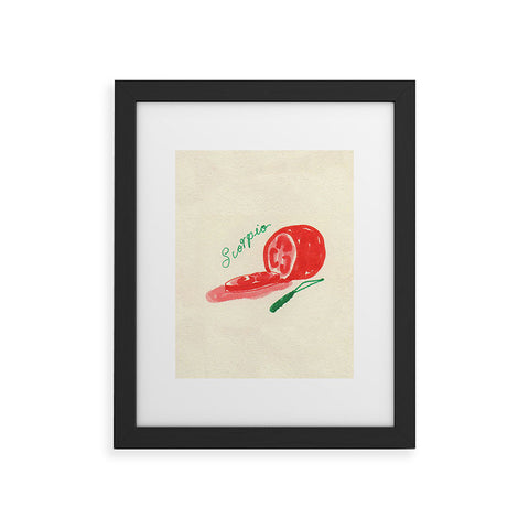 adrianne scorpio tomato Framed Art Print