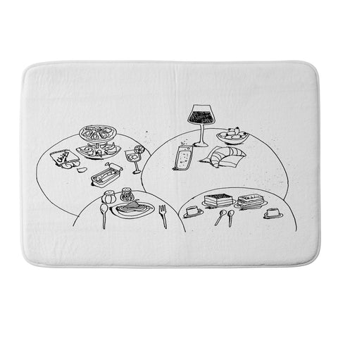 adrianne tapas Memory Foam Bath Mat