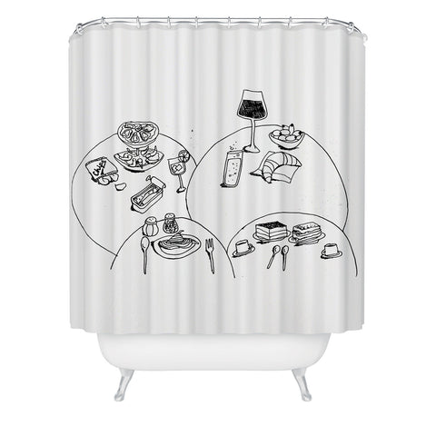 adrianne tapas Shower Curtain