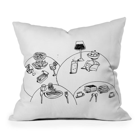 adrianne tapas Outdoor Throw Pillow