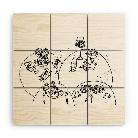 adrianne tapas Wood Wall Mural