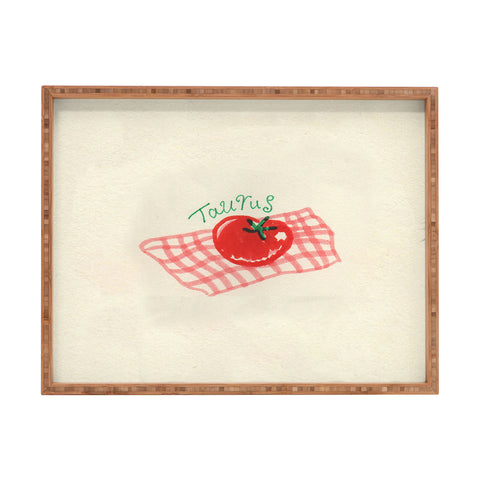 adrianne taurus tomato Rectangular Tray