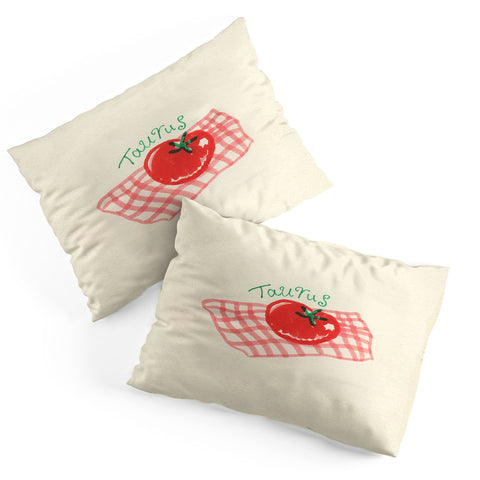 adrianne taurus tomato Pillow Shams