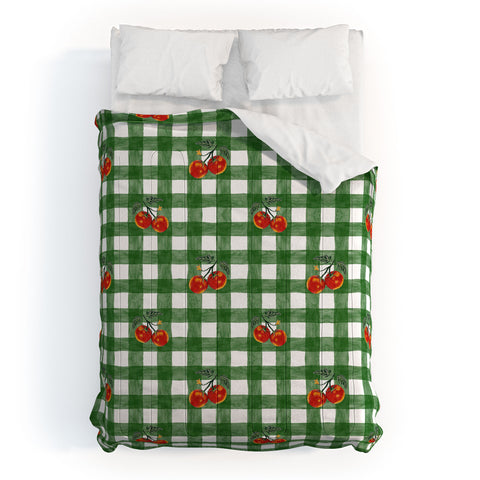 adrianne Tomato Gingham Comforter