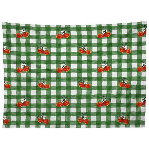 adrianne Tomato Gingham Tapestry