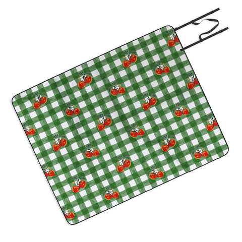 adrianne Tomato Gingham Picnic Blanket