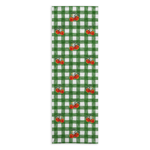 adrianne Tomato Gingham Yoga Towel