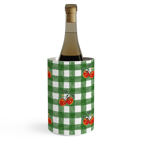 adrianne Tomato Gingham Wine Chiller