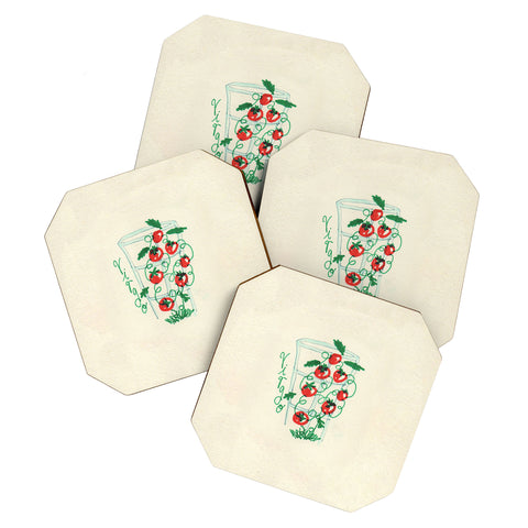 adrianne virgo tomato Coaster Set