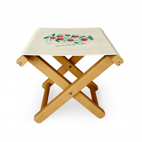 adrianne virgo tomato Folding Stool