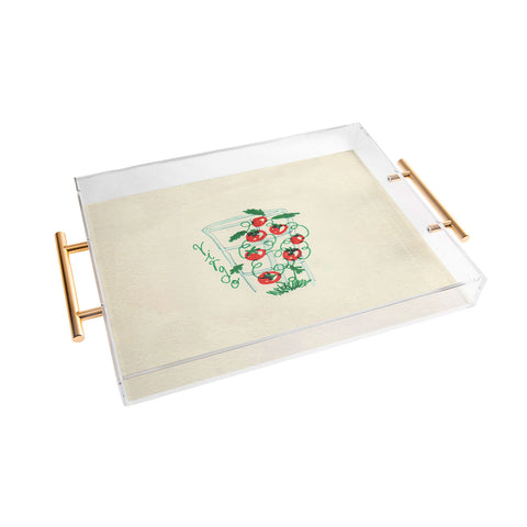 adrianne virgo tomato Acrylic Tray