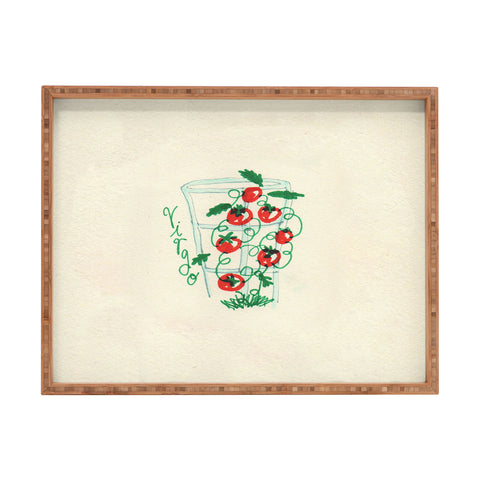 adrianne virgo tomato Rectangular Tray