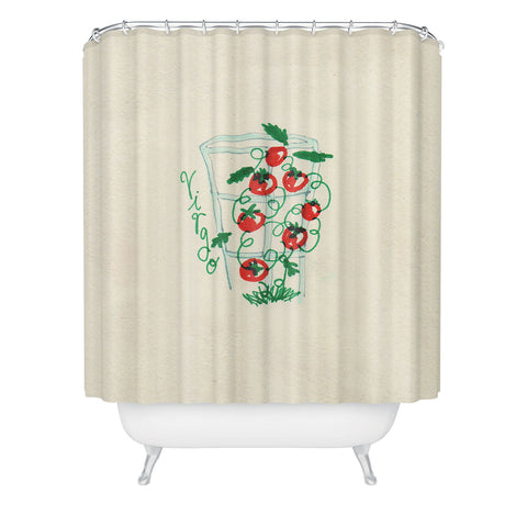 adrianne virgo tomato Shower Curtain